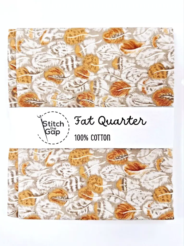 Brown Feather Print Fat Quarter