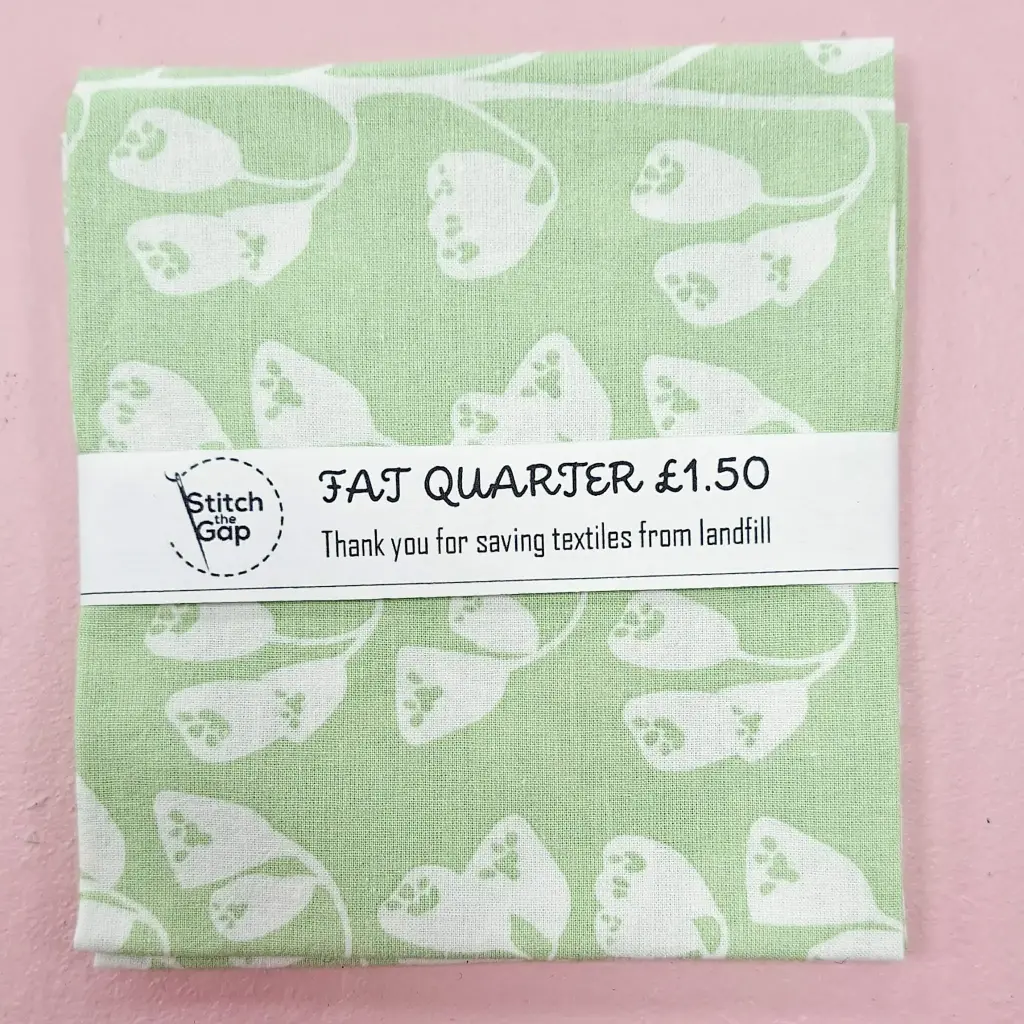Light Green Floral Fat Quarter