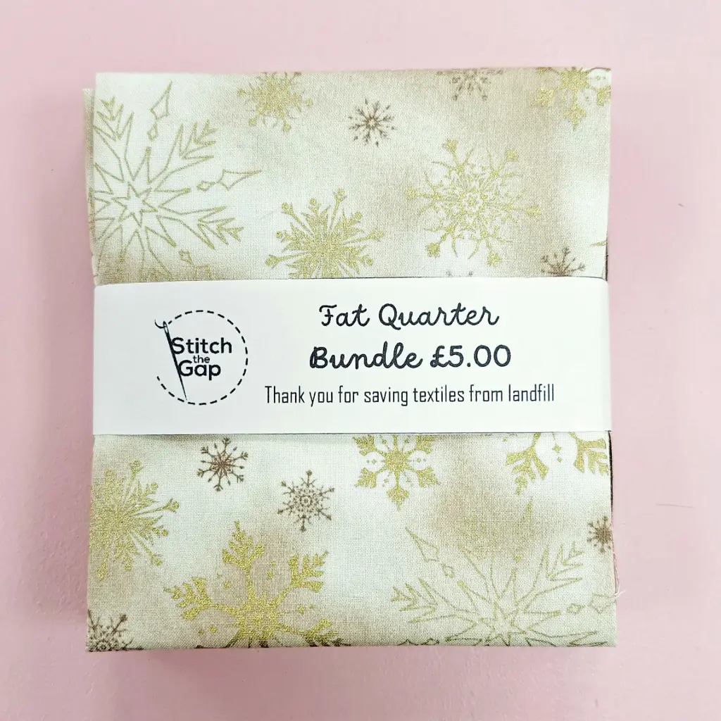 Beige Christmas Snowflake Fat Quarter Bundle