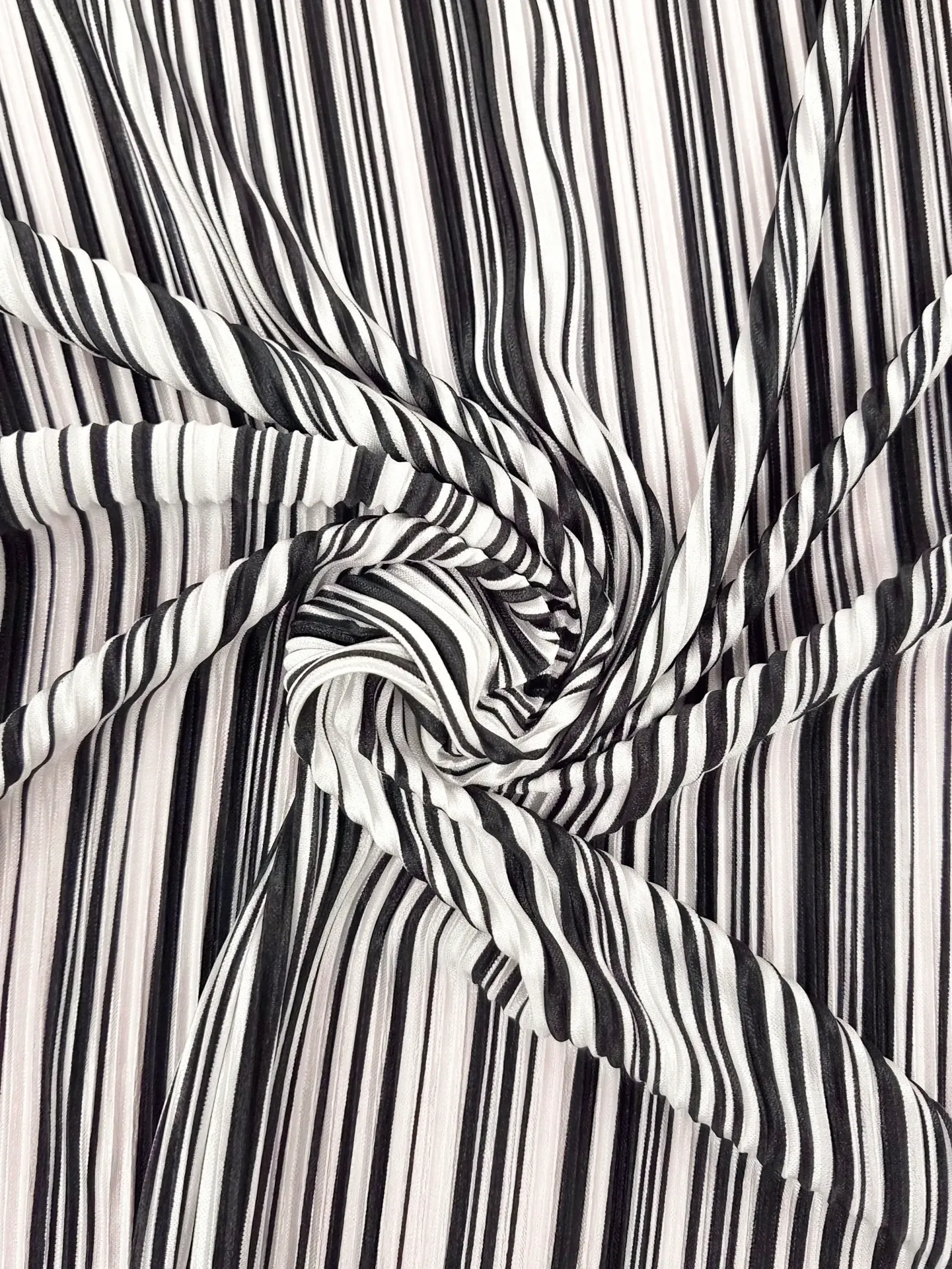 Black & White Striped Stretch Fabric