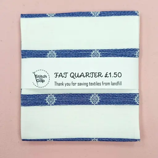 Nautical White Striped Fat Quarter