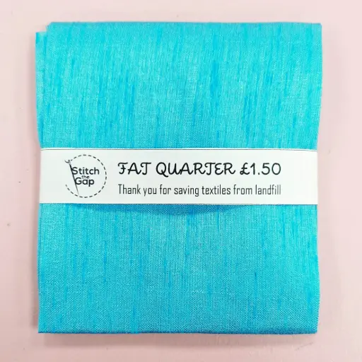 Aqua Blue Textured Fat Quarter